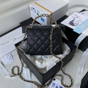 chanel ap3237 clutch with chain grained shiny calfskin gold with handle bag black 002 luxibags.ru .jpg