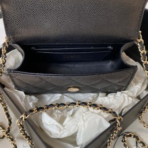 chanel ap3237 clutch with chain grained shiny calfskin gold with handle bag black 007 luxibags.ru .jpg