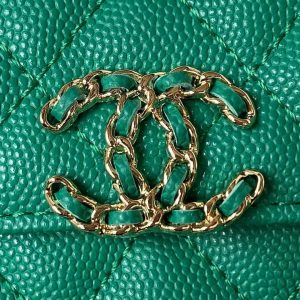 chanel ap3237 clutch with chain grained shiny calfskin gold with handle bag green 003 luxibags.ru .jpg