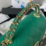 chanel ap3237 clutch with chain grained shiny calfskin gold with handle bag green 004 luxibags.ru .jpg