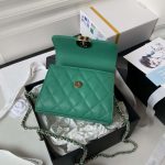 chanel ap3237 clutch with chain grained shiny calfskin gold with handle bag green 009 luxibags.ru .jpg