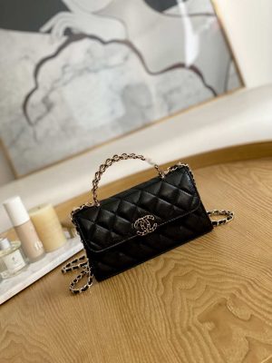 chanel ap3238 flap chain bag black calfskin gold with handle bag 001 luxibags.ru .jpg