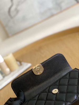 chanel ap3238 flap chain bag black calfskin gold with handle bag 008 luxibags.ru .jpg
