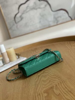 chanel ap3238 flap chain bag green calfskin gold with handle bag 006 luxibags.ru .jpg