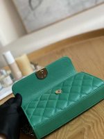 chanel ap3238 flap chain bag green calfskin gold with handle bag 007 luxibags.ru .jpg