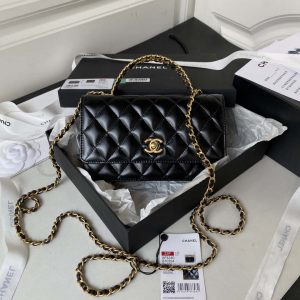chanel ap3240 flap bag with top handle lambskin gold tone metal black 001 luxibags.ru .jpg