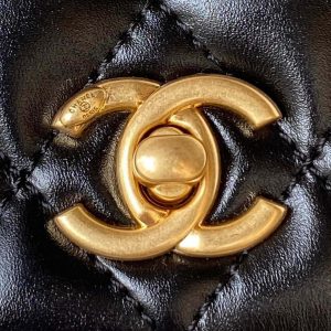 chanel ap3240 flap bag with top handle lambskin gold tone metal black 003 luxibags.ru .jpg