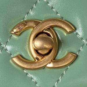 chanel ap3240 flap bag with top handle lambskin gold tone metal green 003 luxibags.ru .jpg