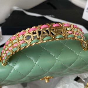 chanel ap3240 flap bag with top handle lambskin gold tone metal green 004 luxibags.ru .jpg