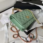 chanel ap3240 flap bag with top handle lambskin gold tone metal green 005 luxibags.ru .jpg