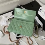 chanel ap3240 flap bag with top handle lambskin gold tone metal green 006 luxibags.ru .jpg