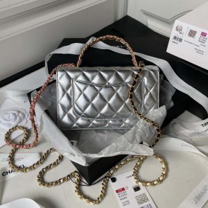chanel ap3240 flap bag with top handle lambskin gold tone metal silver 002 luxibags.ru .jpg