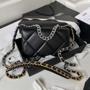 chanel ap3267 19 wallet on chain woc shiny lambskin black 002 luxibags.ru .jpg