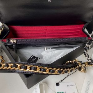 chanel ap3267 19 wallet on chain woc shiny lambskin black 007 luxibags.ru .jpg