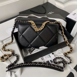 chanel ap3267 19 wallet on chain woc shiny lambskin black 011 luxibags.ru .jpg