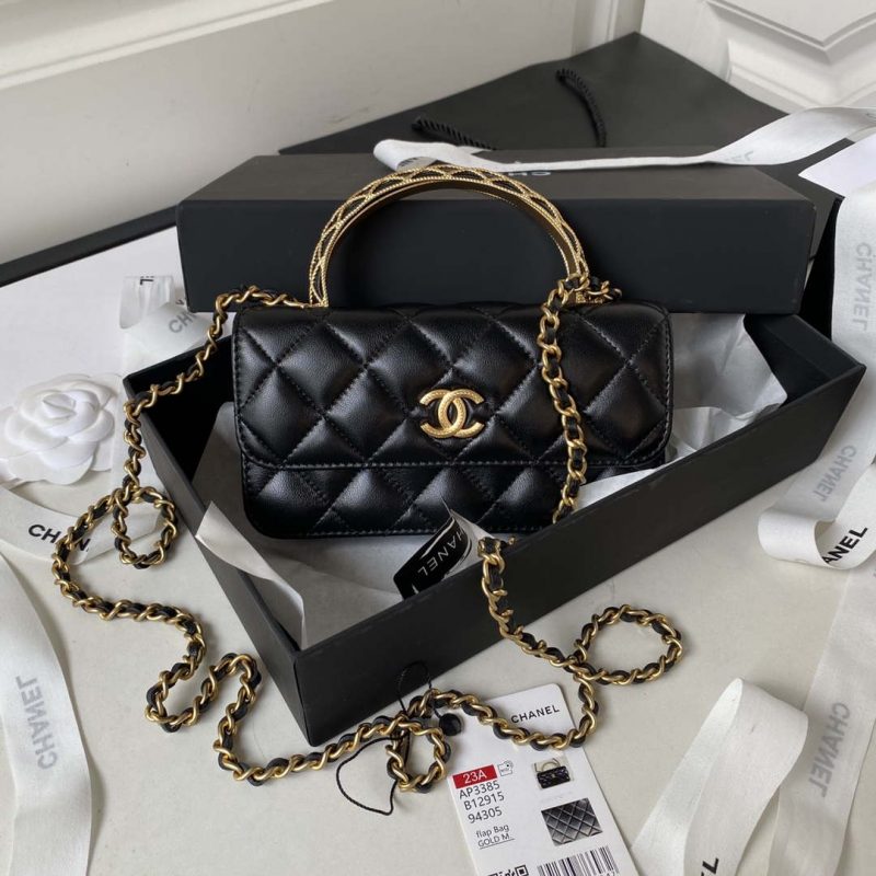 chanel ap3385 woc flap phone holder with chain lambskin black gold 001 luxibags.ru .jpg