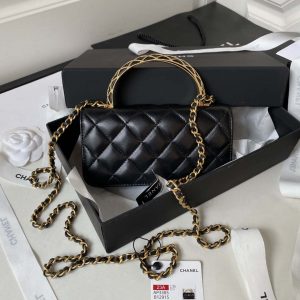 chanel ap3385 woc flap phone holder with chain lambskin black gold 002 luxibags.ru .jpg