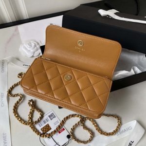 chanel ap3385 woc flap phone holder with chain lambskin caramel gold 007 luxibags.ru .jpg