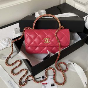 chanel ap3385 woc flap phone holder with chain lambskin red gold 001 luxibags.ru .jpg