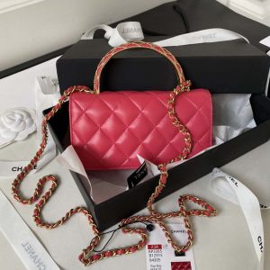 chanel ap3385 woc flap phone holder with chain lambskin red gold 002 luxibags.ru .jpg