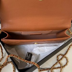 chanel ap3426 woc mini flap bag lambskin 17cm brown 008 luxibags.ru .jpg