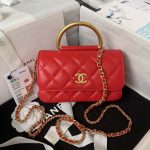 chanel ap3484 clutch with chain shiny lambskin gold tone metal red 001 luxibags.ru .jpg