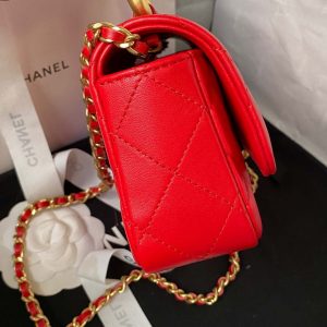 chanel ap3484 clutch with chain shiny lambskin gold tone metal red 005 luxibags.ru .jpg