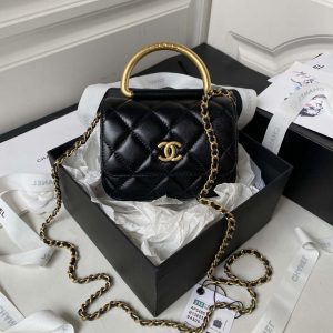 chanel ap3485 clutch with chain shiny lambskin gold tone metal black 001 luxibags.ru .jpg