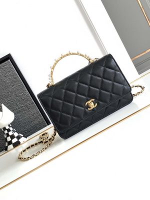 chanel ap3504 woc wallet on chain lambskin imitation pearls strass gold black 001 luxibags.ru .jpg