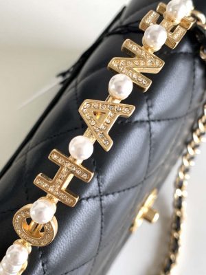 chanel ap3504 woc wallet on chain lambskin imitation pearls strass gold black 006 luxibags.ru .jpg