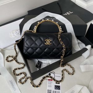 chanel ap3512 flap phone holder with chain lambskin imitation pearls enamel gold black 001 luxibags.ru .jpg