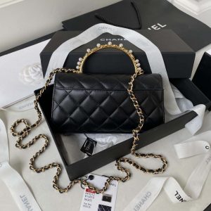 chanel ap3512 flap phone holder with chain lambskin imitation pearls enamel gold black 002 luxibags.ru .jpg