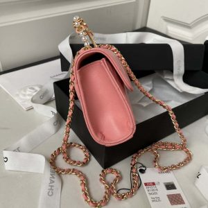 chanel ap3512 flap phone holder with chain lambskin imitation pearls enamel gold pink 005 luxibags.ru .jpg