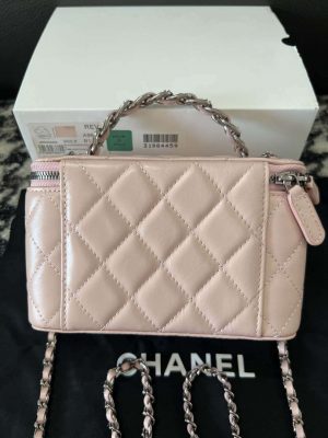 chanel ap3593 shiny crumpled calfskin strass ruthenium finish metal pink 03 luxibags.ru .jpg