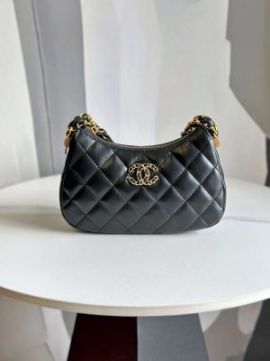 chanel ap3647 23k small hobo bag lambskin gold metal black 002 luxibags.ru .jpg