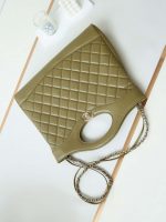 chanel as1010 31 larage shopping bag shiny lambskin green 007 luxibags.ru .jpg