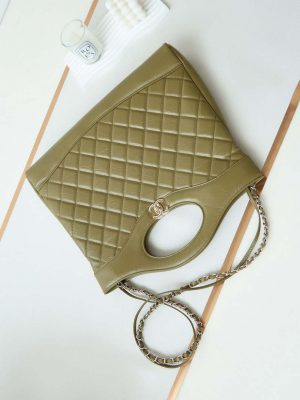 chanel as1010 31 larage shopping bag shiny lambskin green 007 luxibags.ru .jpg