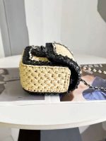 chanel as1115 small flap bag raffia 18cm beige black 002 luxibags.ru .jpg