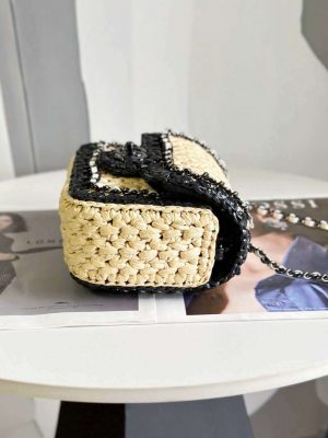 chanel as1115 small flap bag raffia 18cm beige black 002 luxibags.ru .jpg