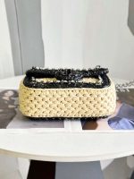 chanel as1115 small flap bag raffia 18cm beige black 004 luxibags.ru .jpg