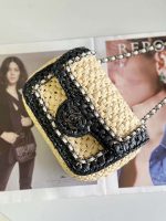 chanel as1115 small flap bag raffia 18cm beige black 005 luxibags.ru .jpg