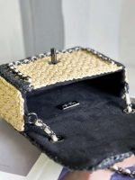 chanel as1115 small flap bag raffia 18cm beige black 006 luxibags.ru .jpg