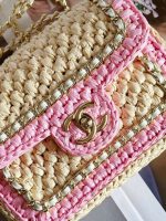 chanel as1115 small flap bag raffia 18cm beige pink 006 luxibags.ru .jpg