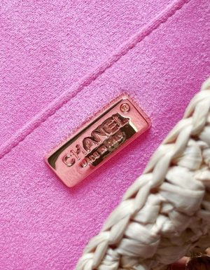 chanel as1115 small flap bag raffia 18cm beige pink 009 luxibags.ru .jpg