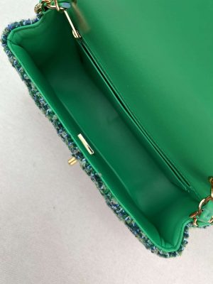 chanel as1116 small flap bag woolen a69900 green 007 luxibags.ru .jpg