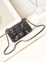 chanel as1119 small flap classic handbag black denim beaded sequin bag 001 luxibags.ru .jpg