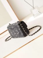chanel as1119 small flap classic handbag black denim beaded sequin bag 004 luxibags.ru .jpg