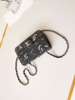 chanel as1119 small flap classic handbag black denim beaded sequin bag 007 luxibags.ru .jpg