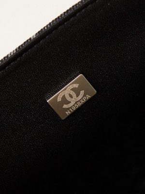 chanel as1119 small flap classic handbag black denim beaded sequin bag 009 luxibags.ru .jpg