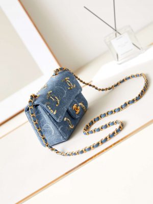 chanel as1119 small flap classic handbag blue denim beaded sequin bag 003 luxibags.ru .jpg